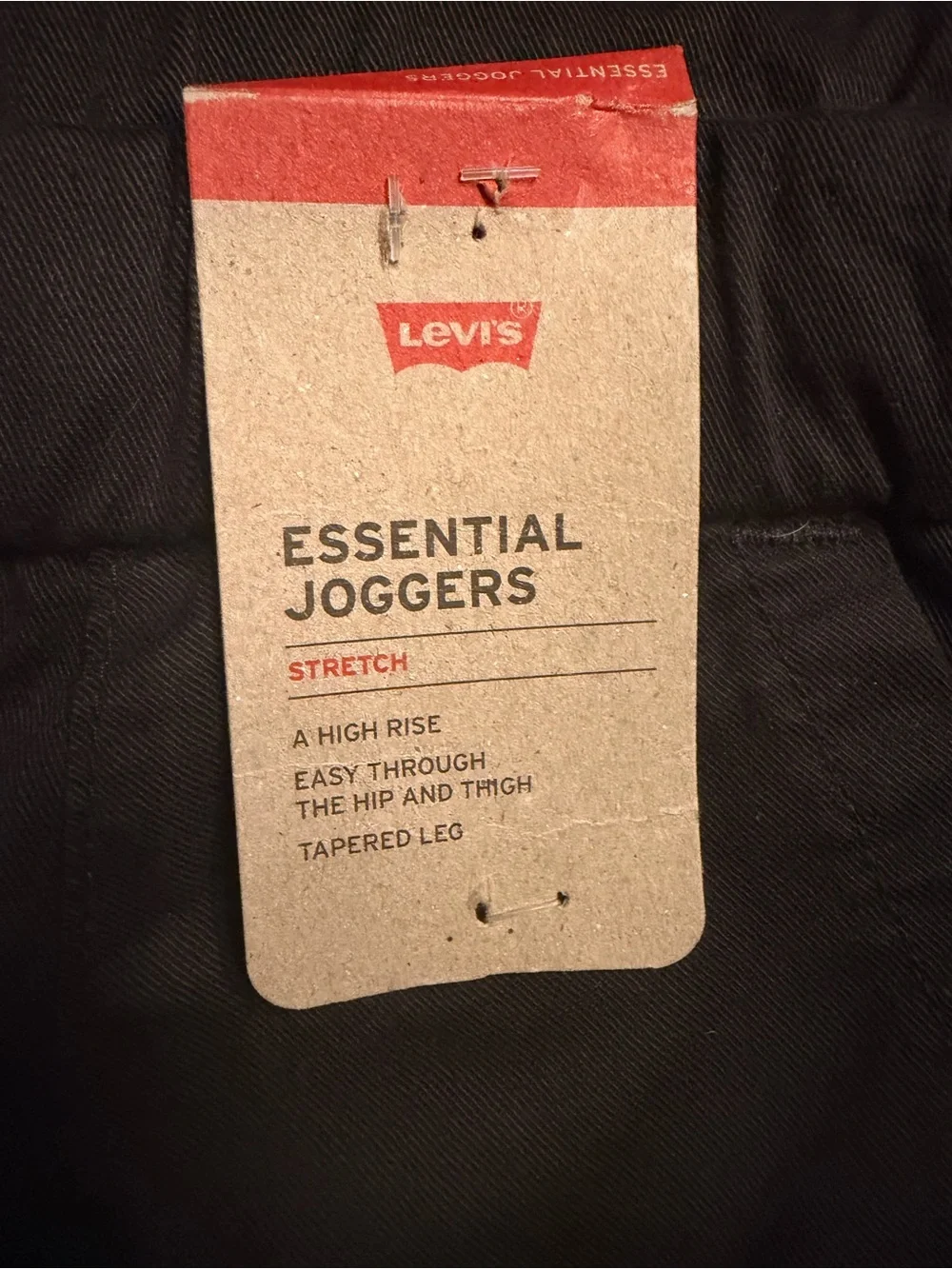 Levi's Black Essential Joggers with Drawstring